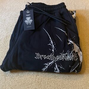 NWT Breathedivinity Abysswalker Uncuffed Luxury Black Sweatpants